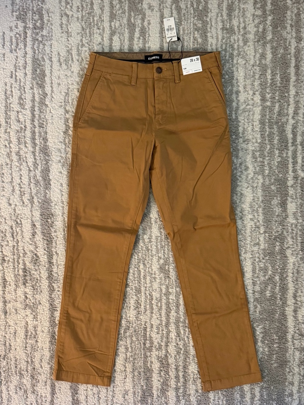 Express Men’s Slim Fit Stretch Chino Tan
